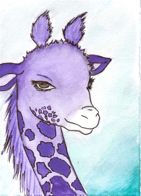 Beautiful Purple Giraffe