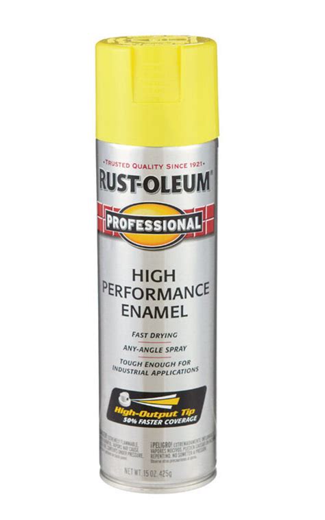 Rust Oleum Professional High Performance Enamel Spray Paint Safety Yellow Oz Walmart Com