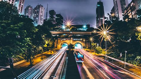 Sign up for free and download 15 free images every day! Download wallpaper 2560x1440 night city, road, traffic ...
