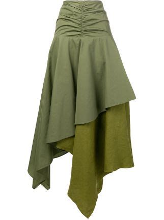 Loewe Long Asymmetric Skirt Farfetch