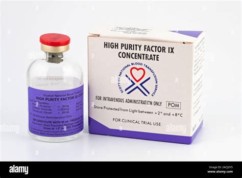 Blood Clotting Factor Ix Bottle Of High Purity Concentrated Factor Ix