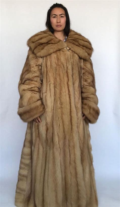 Brand New Custom Made Russian Golden Sable Fur Coat Etsy Fur Coat