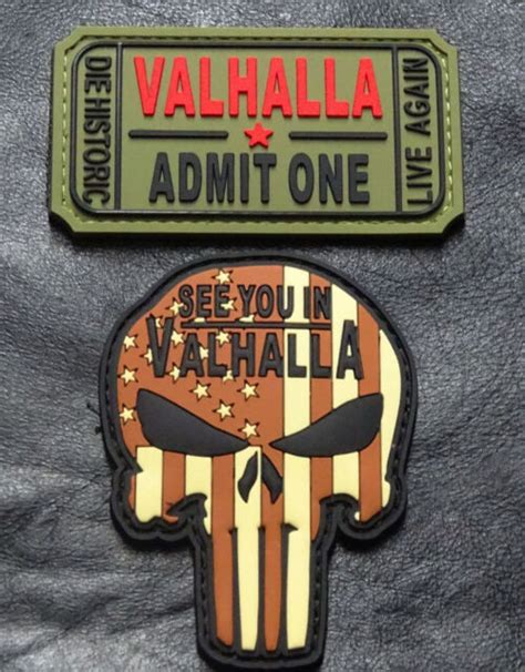 Ticket To Valhalla Admit One Vikings See You Valhalla Hook Patchpvc