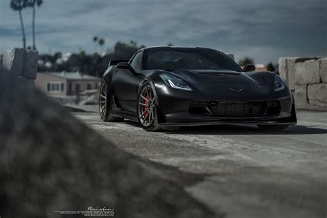 Corvette C7 Z06 With Brixton Forged M53 In Brsuhed Smoke Finish