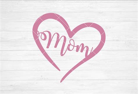 Instant Svgdxfpng Mom In Heart Mom Svg Mothers Day Svg Etsy