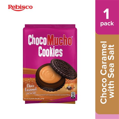 Choco Mucho Cookies Choco Caramel With Sea Salt 327g X 10pcs Shopee