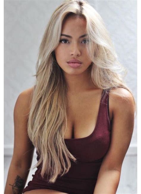 When it comes to the hair game, asian women have the advantage of being born with beautiful silky black strands. Blonde Hair Tan Skin | Tan skin blonde hair, Blonde hair ...