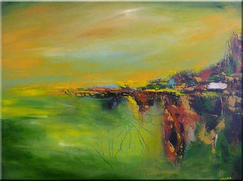 Original Abstract Landscape Paintingacrylic On Canvas