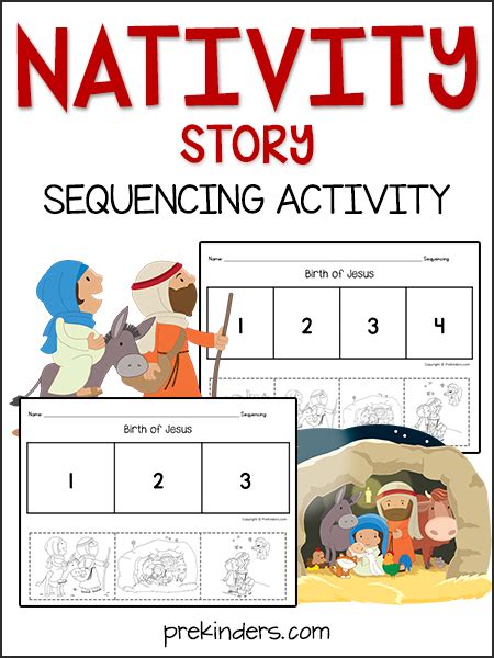 Before the days of jesus' birth, have the children decorate the room with their special gifts. Nativity Story: Sequencing Activity | The nativity story ...
