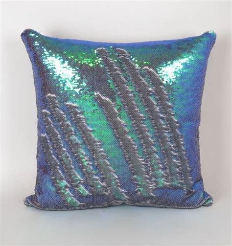 Mermaid Pillow Iridescent Reversible Sequin By