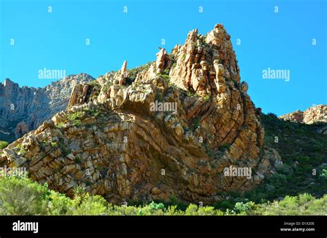 Layered Rock In Seweweekspoort Great Karoo South Africa A Prime