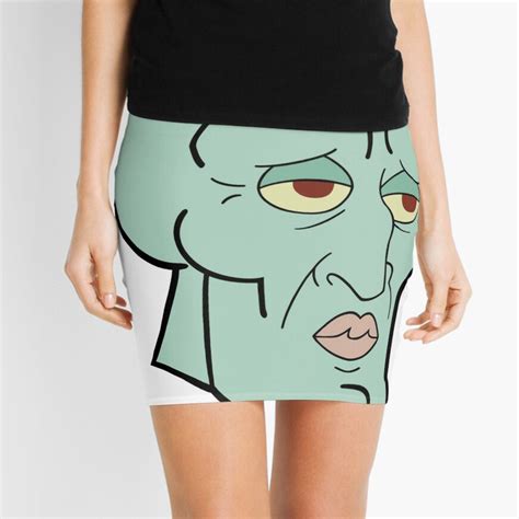 Handsome Squidward Meme Reaction Face Mini Skirt For Sale By Kingzel
