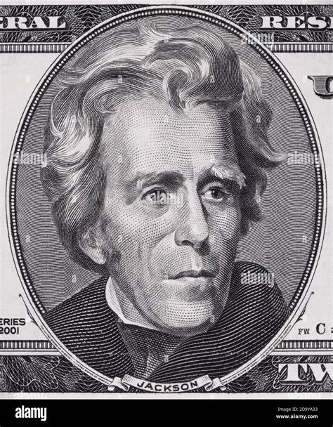 Andrew Jackson Face On Twenty Dollar Bill Macro 20 Usd United States
