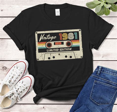 Vintage 1981 Retro Cassette Camiseta Hecha En 1981 39 Etsy