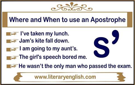 When To Use An Apostrophe Correctly In A Sentence Literary English
