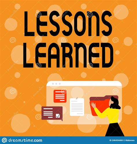 Text Sign Showing Lessons Learned Business Concept Promote Share And