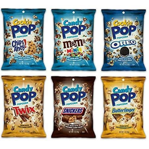 Candy Pop 1 Oz Ultimate Popcorn Variety Pack Butterfinger Chips Ahoy