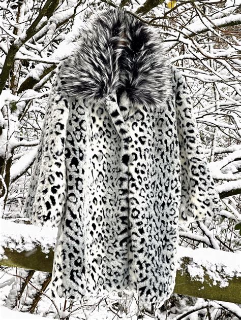 Super Soft Faux Fur Coat Snow Leopard £6500 Florence And Company Clothing