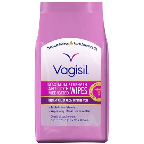 Vagisil Itch Medicated Wipe 20s