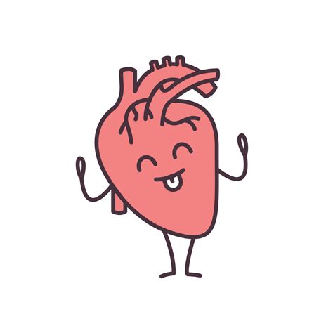 Happy Human Heart Emoji Color Icon Cardiovascular System Health