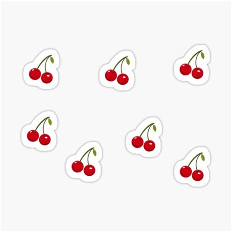 Cherry Sticker Pack Sticker For Sale By Kasmcm Redbubble