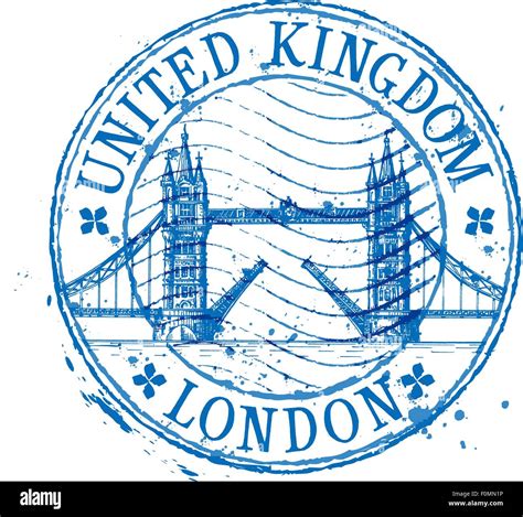 Reino Unido Vector Logo Design Template Sello O Inglaterra Icono De