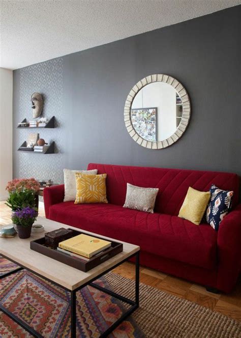 Modernes wohnzimmer einrichten modernes wohnzimmer. Rotes Sofa als das passendste Möbelstück für jede ...