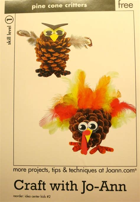Pine Cone Critters Free Idea From Joann Fabrics Pine Cone Crafts