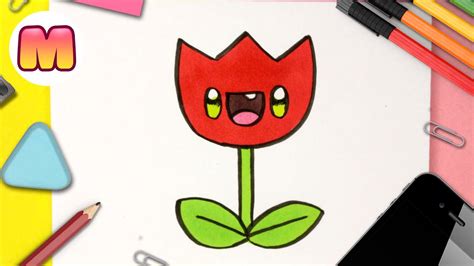 Como Dibujar Una Flor Kawaii Paso A Paso Dibujos Kawaii Faciles