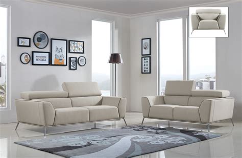 Divani Casa Velva Modern Beige And Brown Fabric Sofa Set Sofas And Sofa