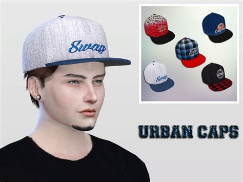 Mclaynesims Mclayne Urban Caps Sims 4 Cc Hats Sims 4 Hats Sims 4