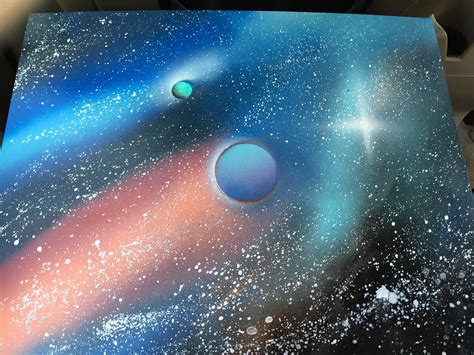 Mini Spray Paint Galaxy Art