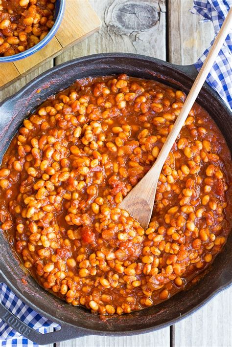Stove Top Bbq Baked Beans Vegetarian She Likes Food
