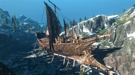 The blood trails that you should note on it will lead to a big chest beside the wall. Ice Giant's Ship | Witcher Wiki | Fandom