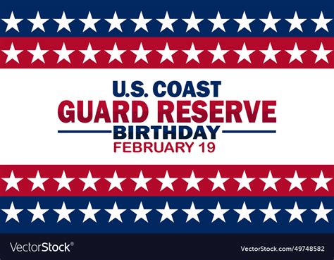 Us Coast Guard Reserve Birthday Royalty Free Vector Image