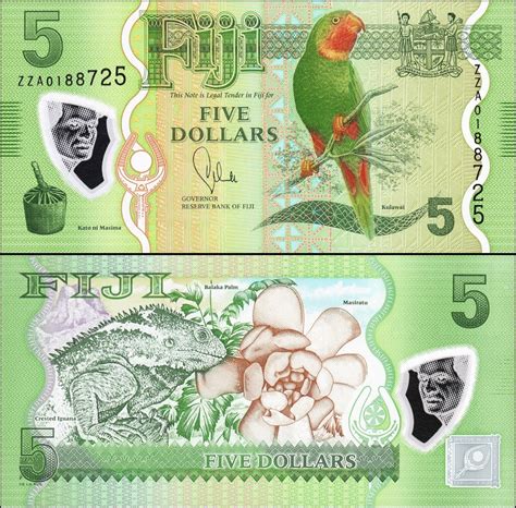 Banknote World Educational Fiji Dollar System P58 Pnew Fiji
