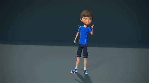 Cartoon Boy 3d Model Rigged Cgtrader