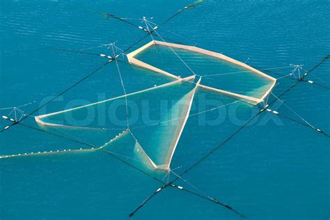 Fishing Nets In A Sea Stock Image Colourbox