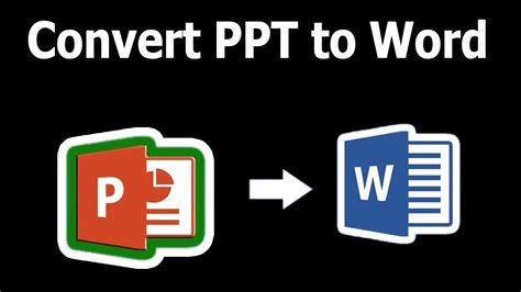 Ppt to word converter helps you to work with presentations in different scenarios. How to Convert PPT Slide to Word File in Microsoft ...