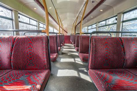 Empty Seats In Double Decker Bus Double Decker Bus Bus Interior Decker