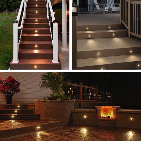 5pcs Led Deck Step Lights Pathway Stair Path Lamp Waterproof Outdoor