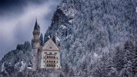 Castle Forest Winter Snow Germany Wallpaper Travel And World