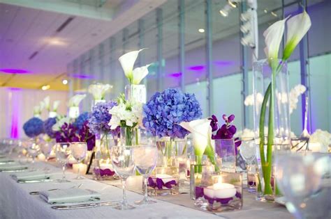 Modern Purple Blue And White Wedding At Contemporary Chicago Venue In