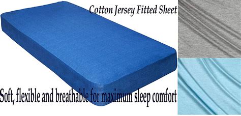 Gilbin 100 Jersey Knit Cotton Fitted Cot Sheet For Camp Cot Mattresses