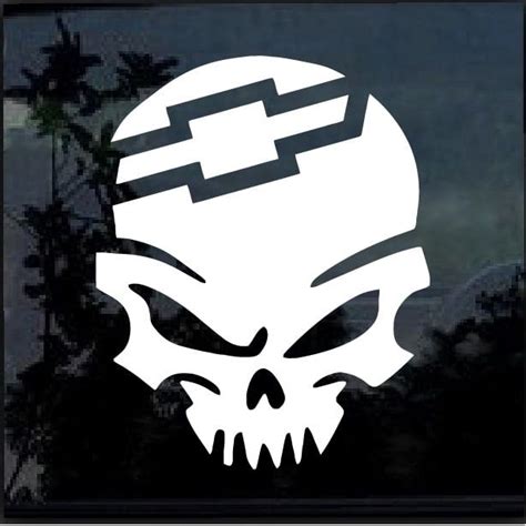 chevy punisher skull chevy window decal sticker custom made in the usa fast shipping