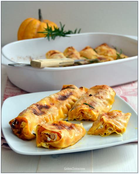 Golosa Tentazione Cannelloni Di Zucca E Formaggio Di Capra