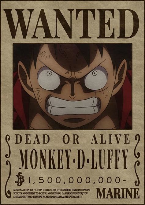 Monkey D Luffy One Piece Bounty Wanted Digital Art By Gene Bradford