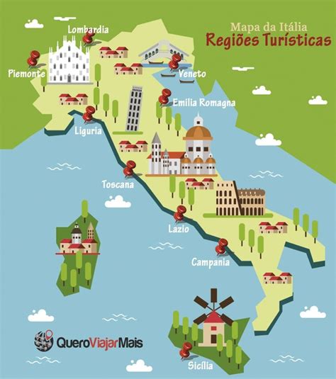 Mapa Da Itália 9 Regiões Turísticas Do País Para Conhecer Mapa Da