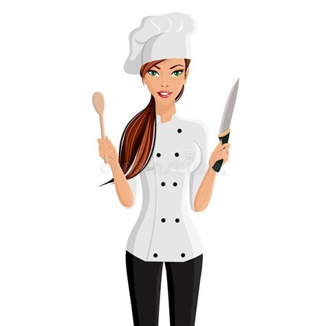 Woman Chef Portrait Royalty Free Illustration Female Chef Chefs Hat Chef Logo