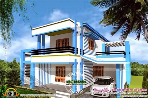 1250 Sq Feet House Elevation And Plan Kerala Home Design And Floor